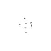 Tonone Bolt Desk 1 arm clamp smokey black