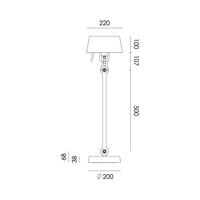 Tonone table standard smokey black