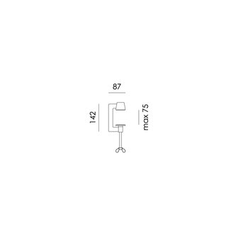 Technische tekening Desk 2 arm Clamp