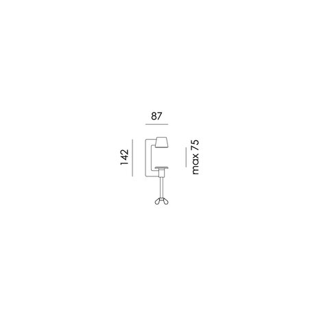 Technische tekening Desk 2 arm Clamp