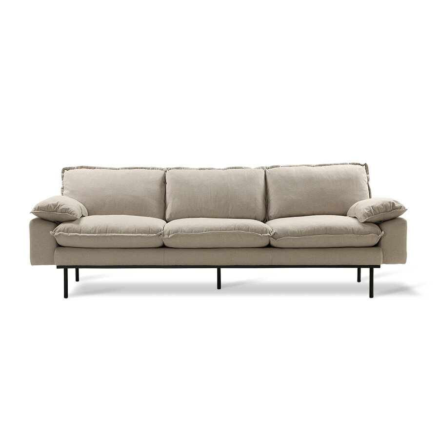 HKliving retro sofa 4 seats cosy beige