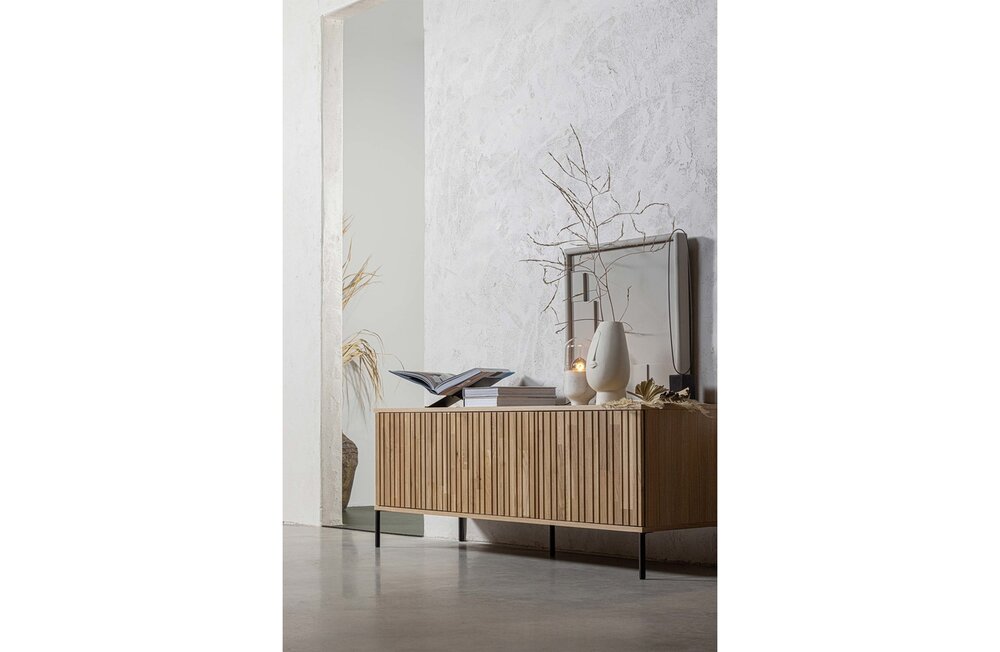 WOOOD Premium Gravure tv meubel 150 cm eiken blanke lak 