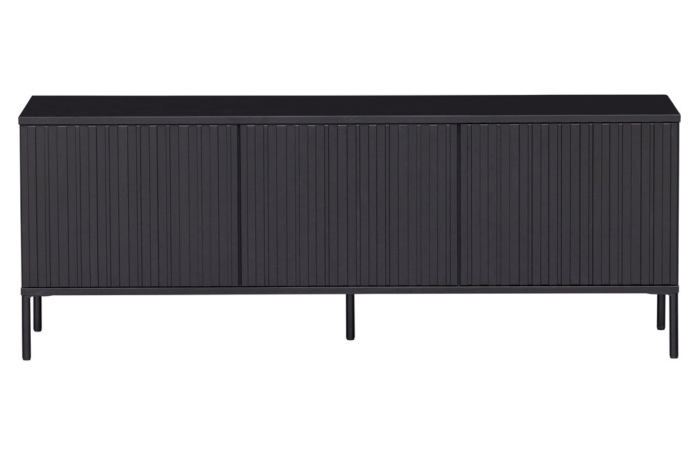 WOOOD Premium Gravure tv meubel 150 cm grenen zwart