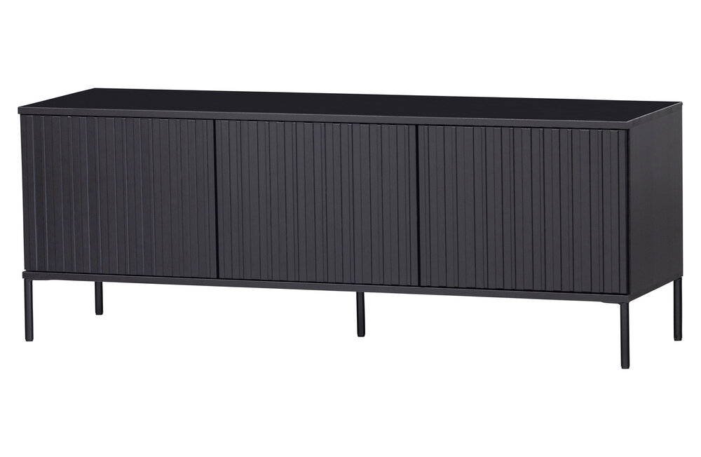WOOOD Premium Gravure tv meubel 150 cm grenen zwart