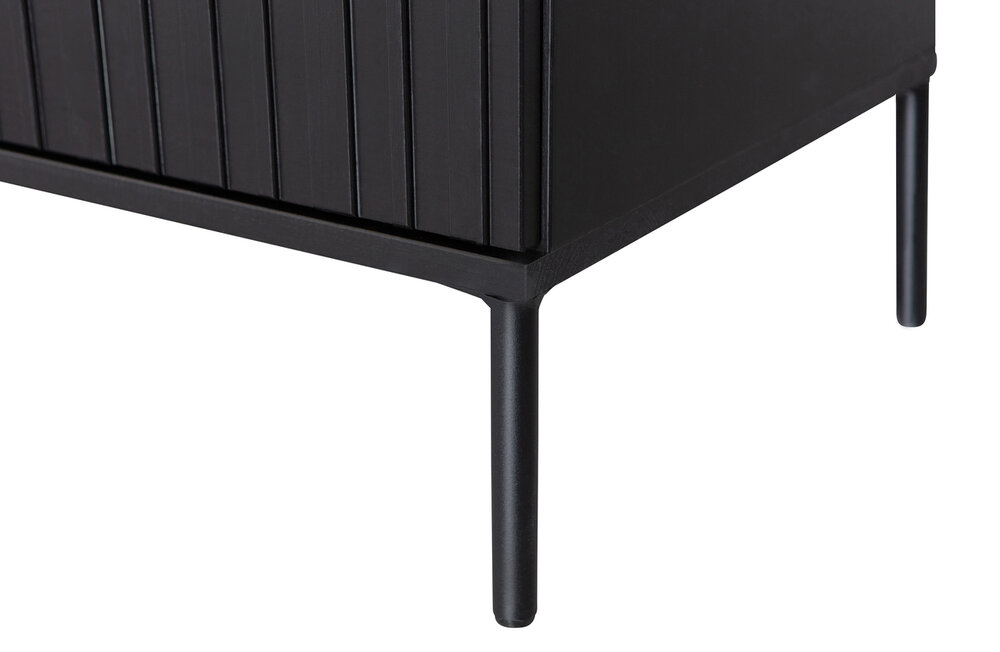 WOOOD Premium Gravure tv meubel 150 cm grenen zwart