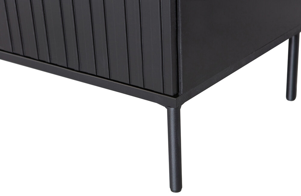 WOOOD Premium Gravure tv meubel 100 cm grenen zwart