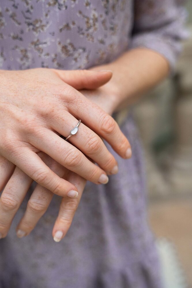 Zusss ring off white/zilver 