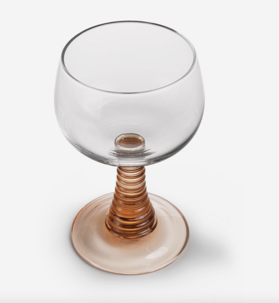 HKLIVING swirl wine glass high, nude