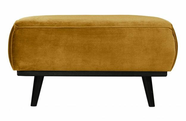 WOOOD Premium Statement Hocker Fluweel Honing Yellow