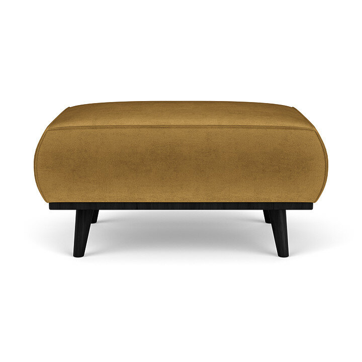 WOOOD Premium Statement Hocker Fluweel Honing Yellow