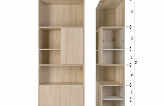 Vtwonen Modulair Bovenkast 77cm Eiken Naturel Mat [FSC]