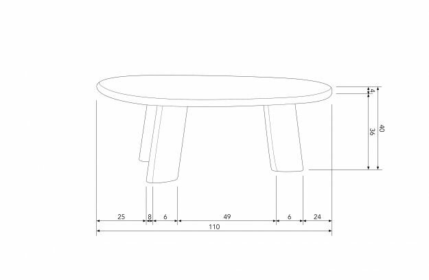 WOOOD Essentials roundly salontafel mango hout walnoot roundly salontafel mango hout walnoot