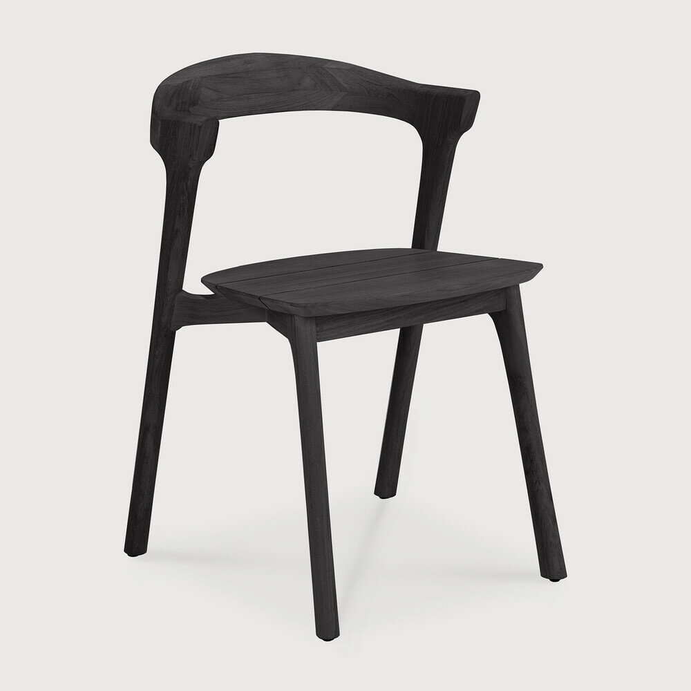 Ethnicraft outdoor Bok dining chair varnished teak black