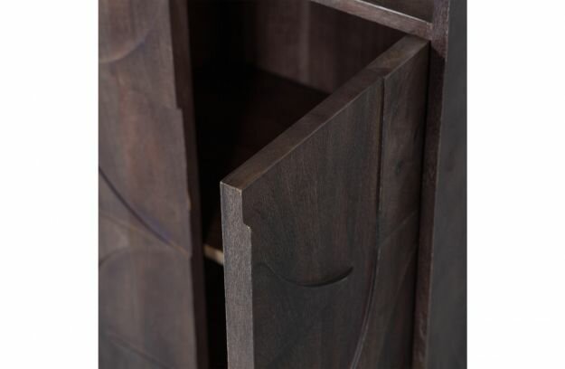 WOOOD Premium Draw 4-deurs opbergkast mango hout walnoot