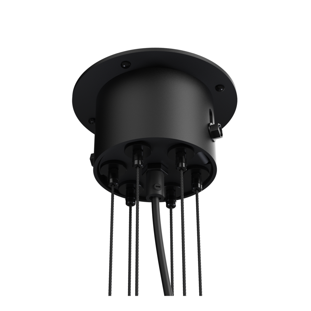 Tonone Bolt chandelier 6 arms smokey black