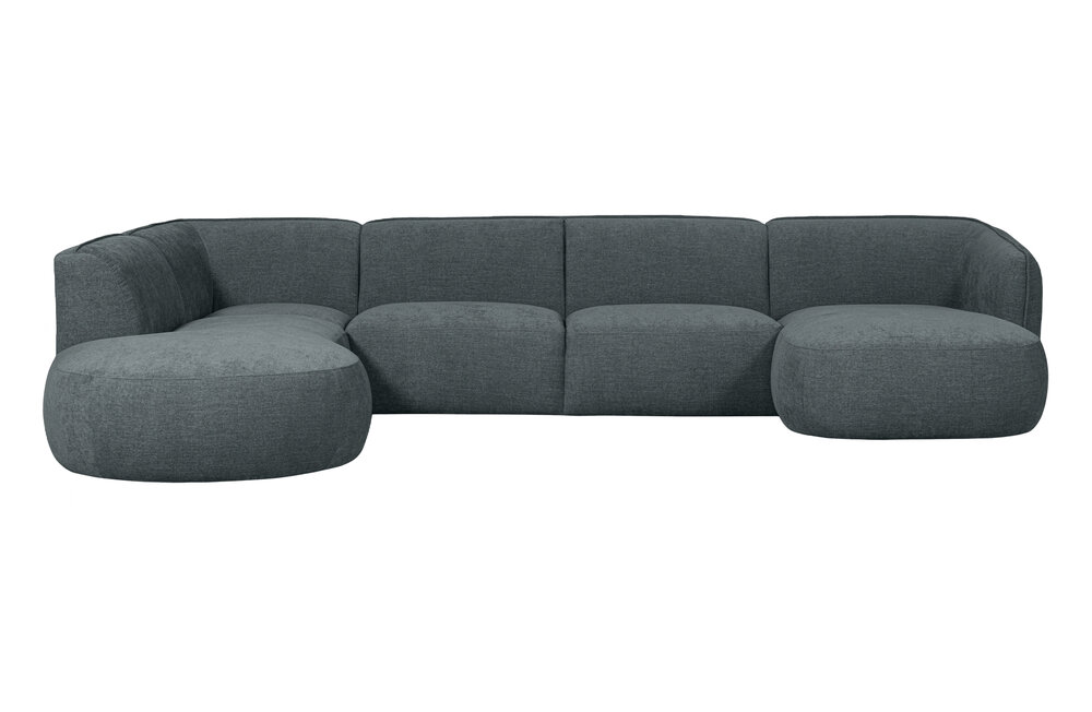 Woood Essentials Polly Bank U-vorm Links Blauw/Groen