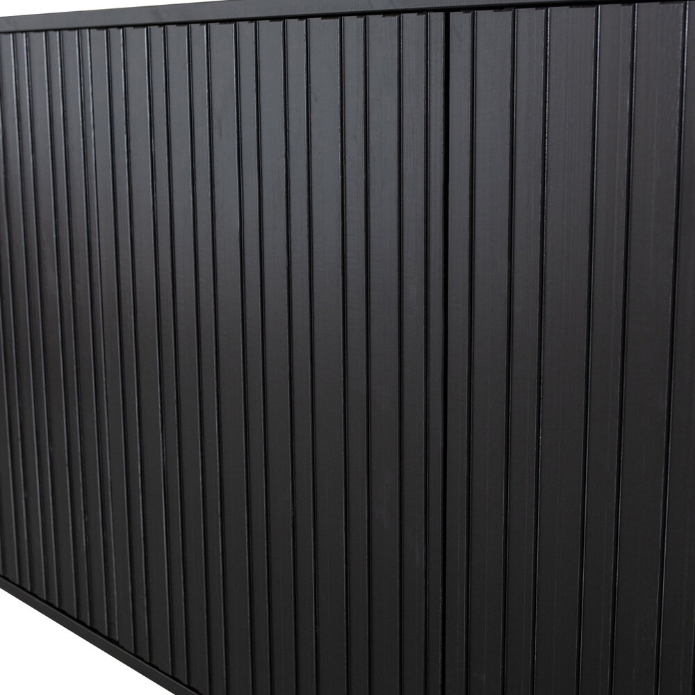 WOOOD Premium New gravure dressoir 200 cm grenen zwart [fsc]