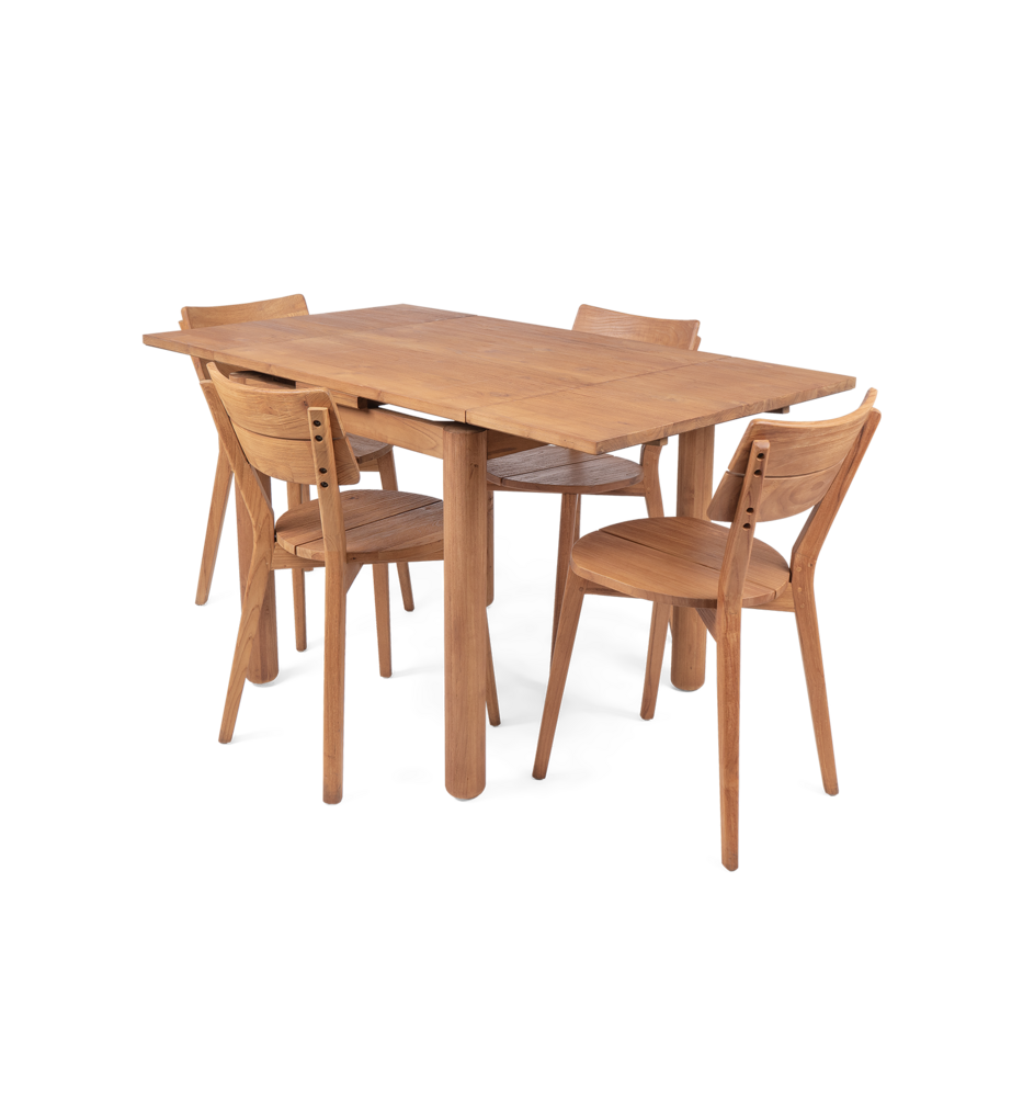 dBodhi Dino Square Extendable Dining Table 80x140cm