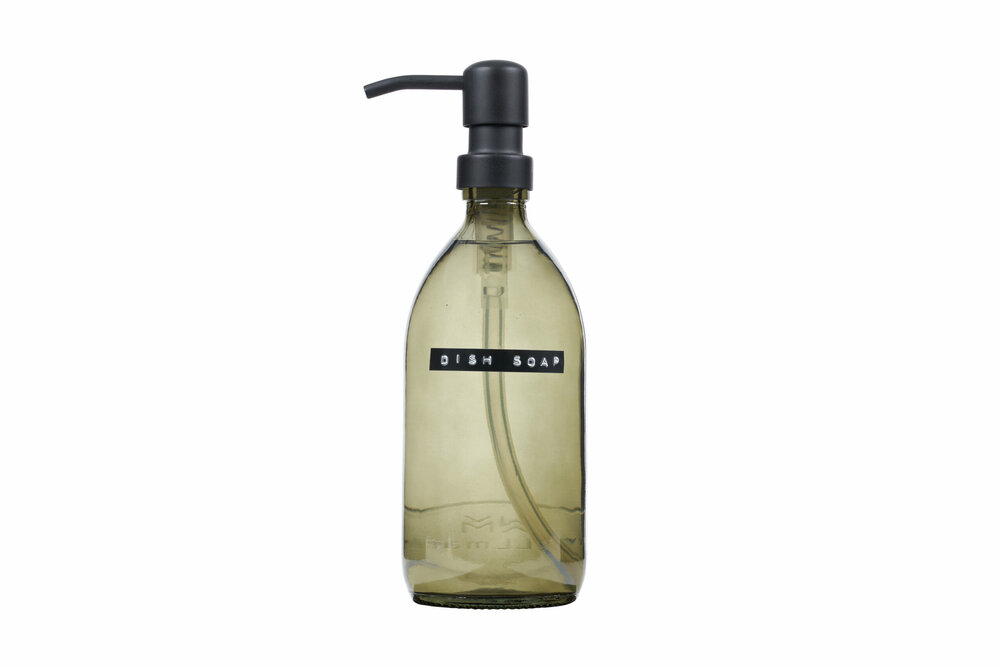 Wellmark afwasmiddel dark amber donker glas zwarte pomp 500ml 'dish soap'