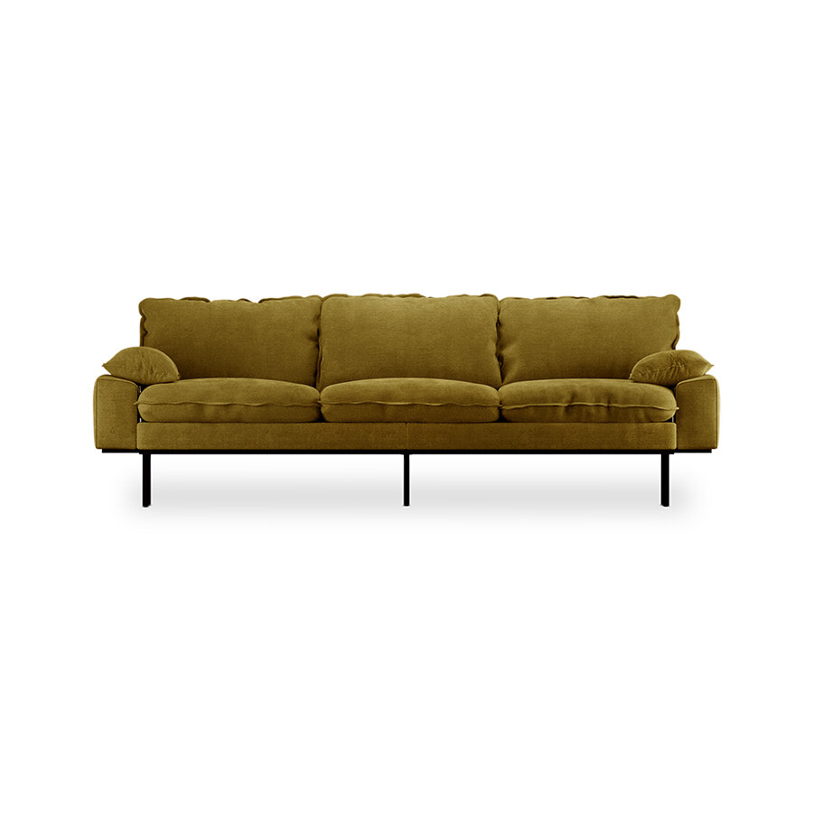 HKliving retro sofa 4 seats Royal Velvet, Olive