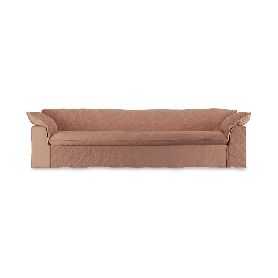 HKLIVING Nomad Couch Linen Dusty Rose 305cm