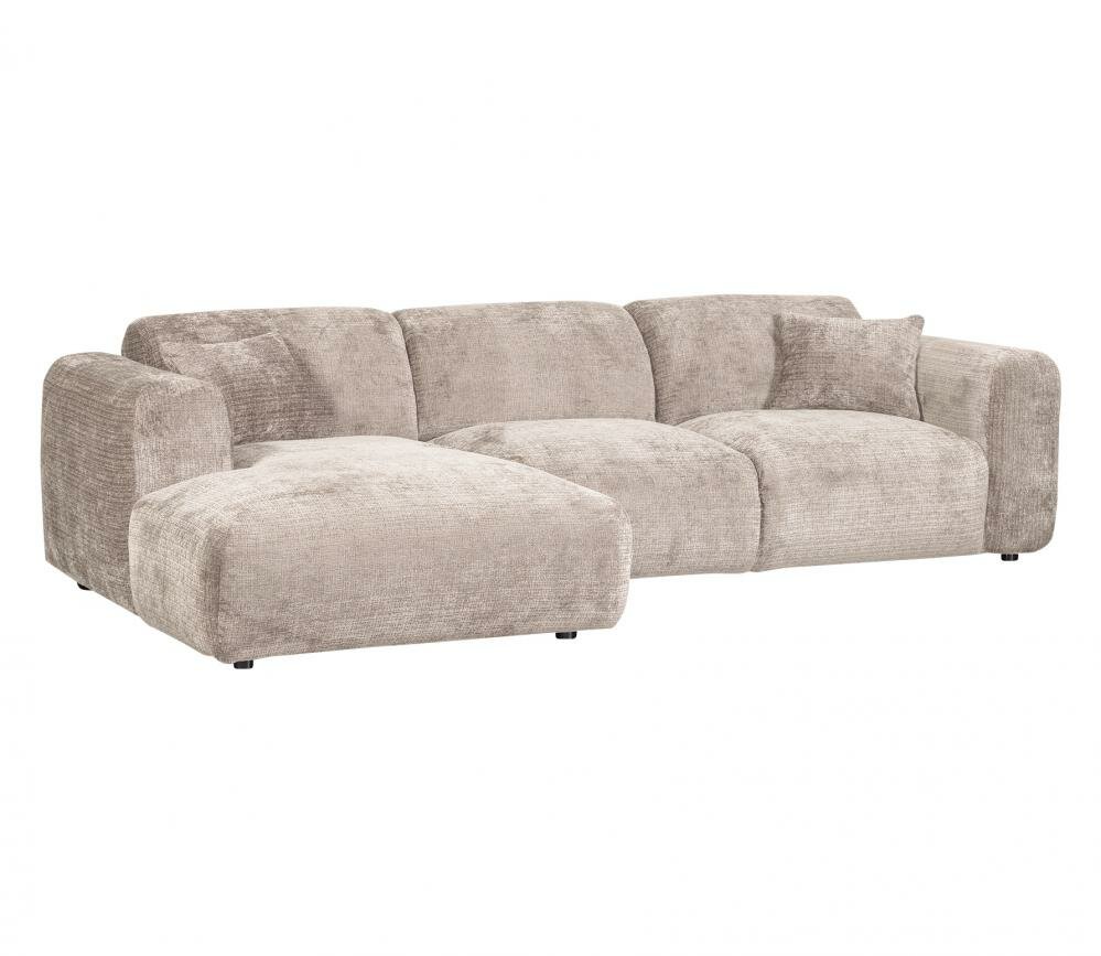 WOOOD Premium Cloud hoekbank Chenille Naturel Links