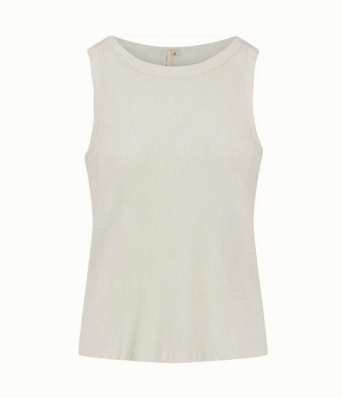 Zusss singlet ronde hals in rib off white