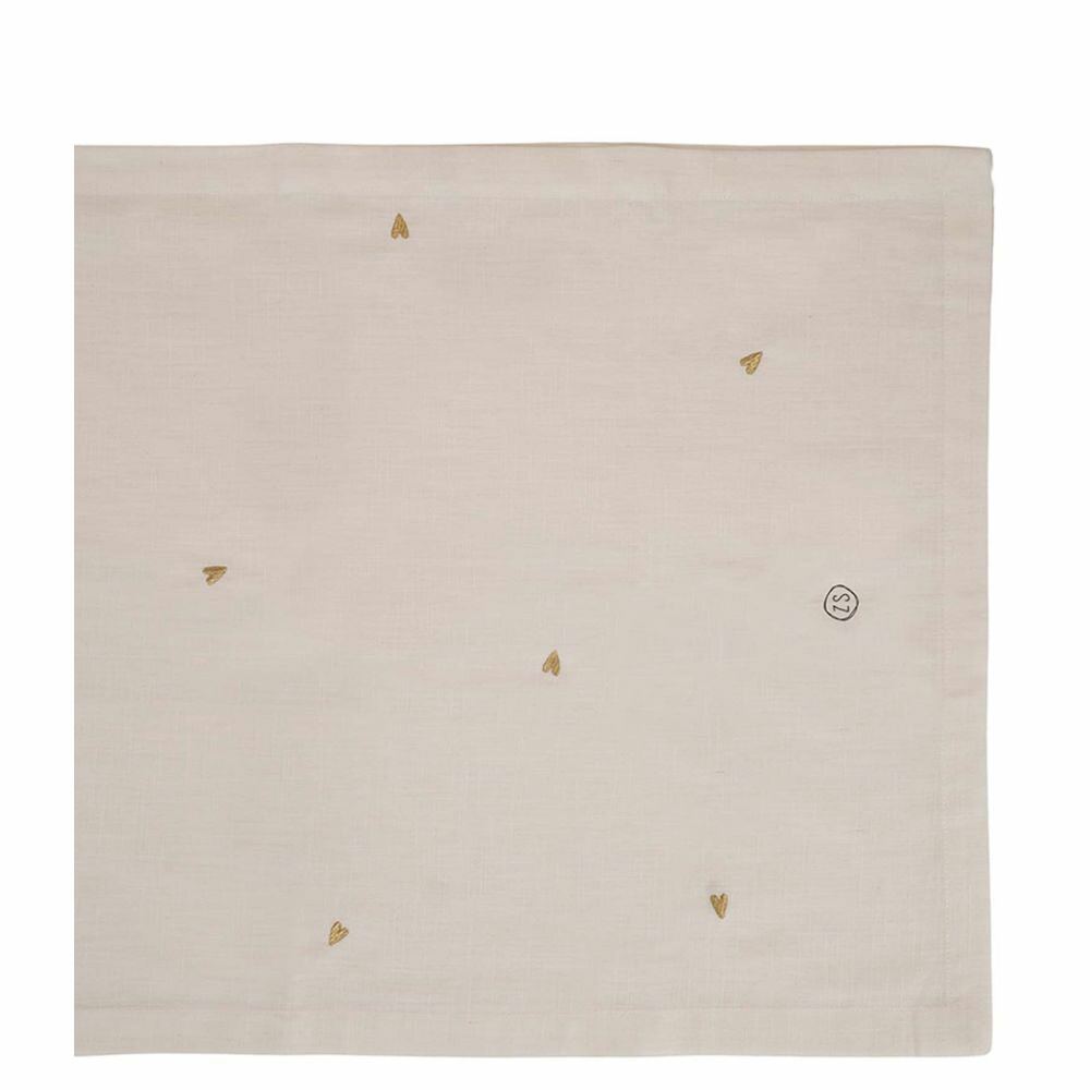 Zusss tafelloper hartjes goud 50x300cm