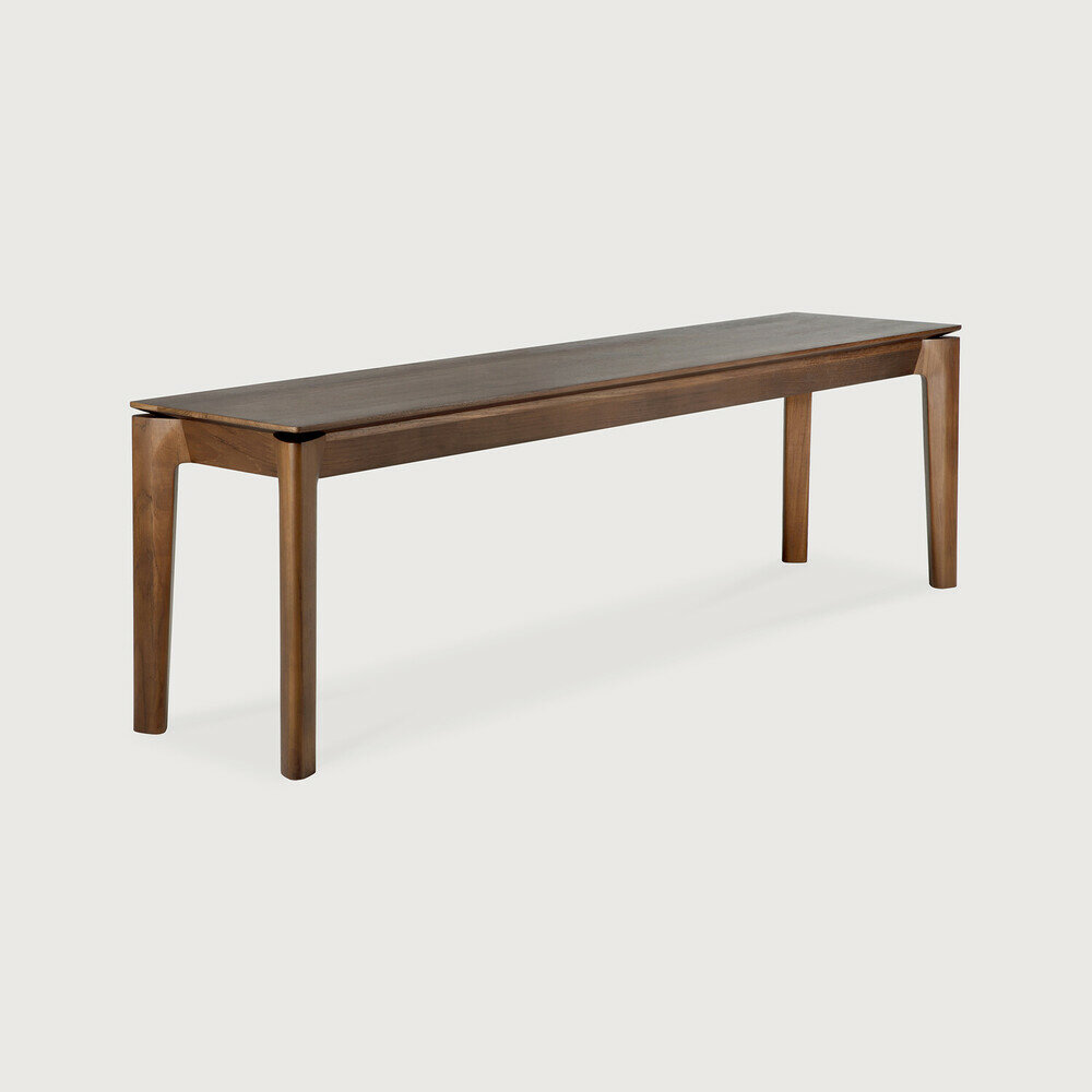 Ethnicraft Bok Bench Varnished Teak Brown 166cm