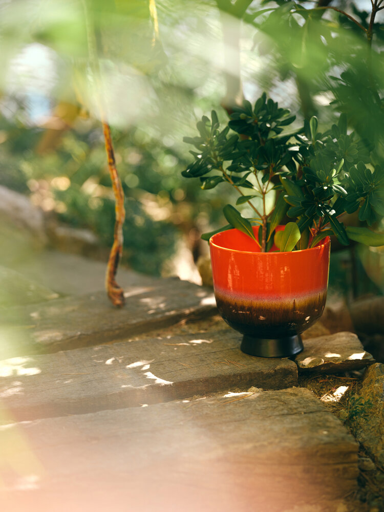 HKLIVING Retro flower pot - cherry red