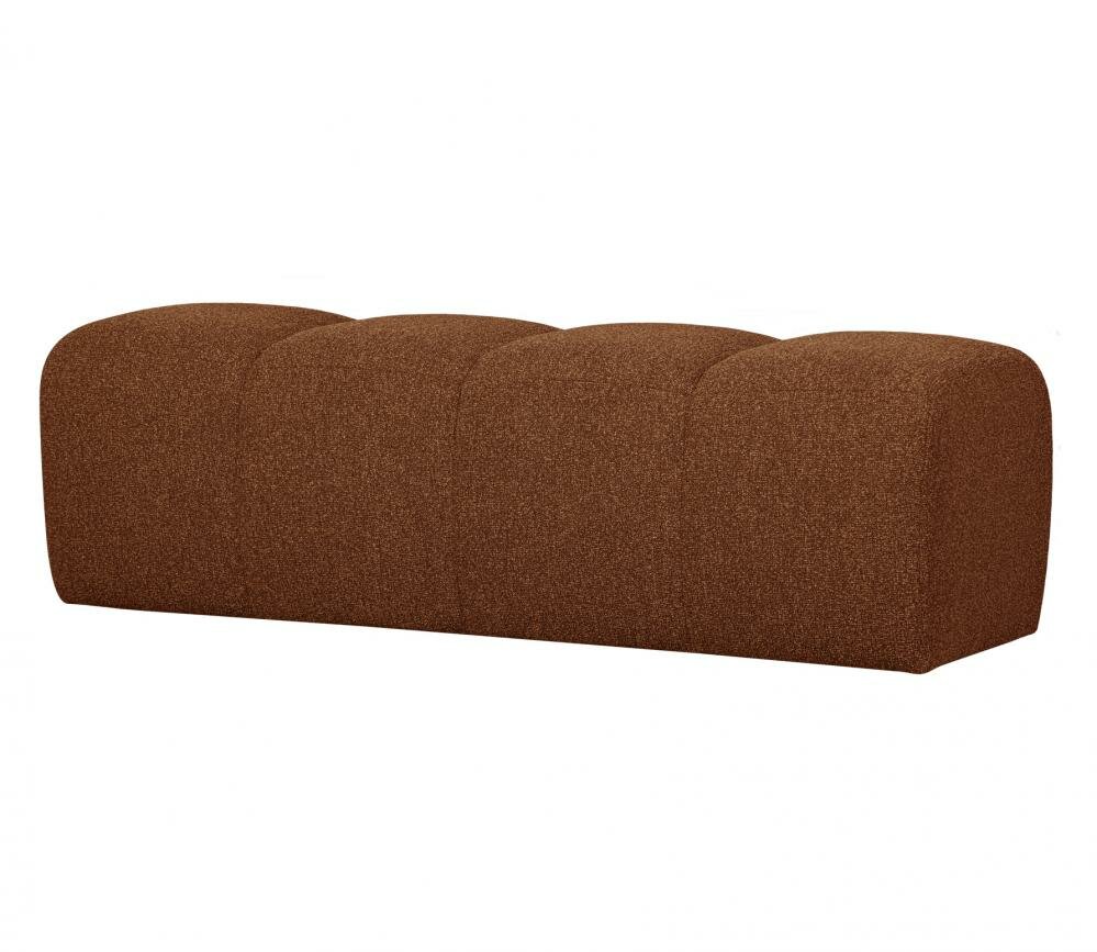 Woood Mojo Eetbankje 164cm Boucl&eacute; Roest Bruin Melange