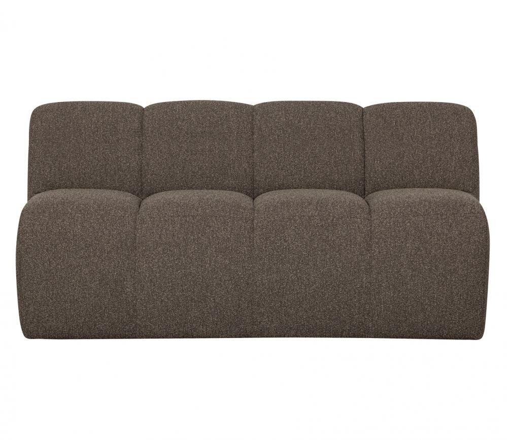 WOOOD Mojo Eetbankje 164cm Met Rugleuning Boucl&eacute; Bruin Melange
