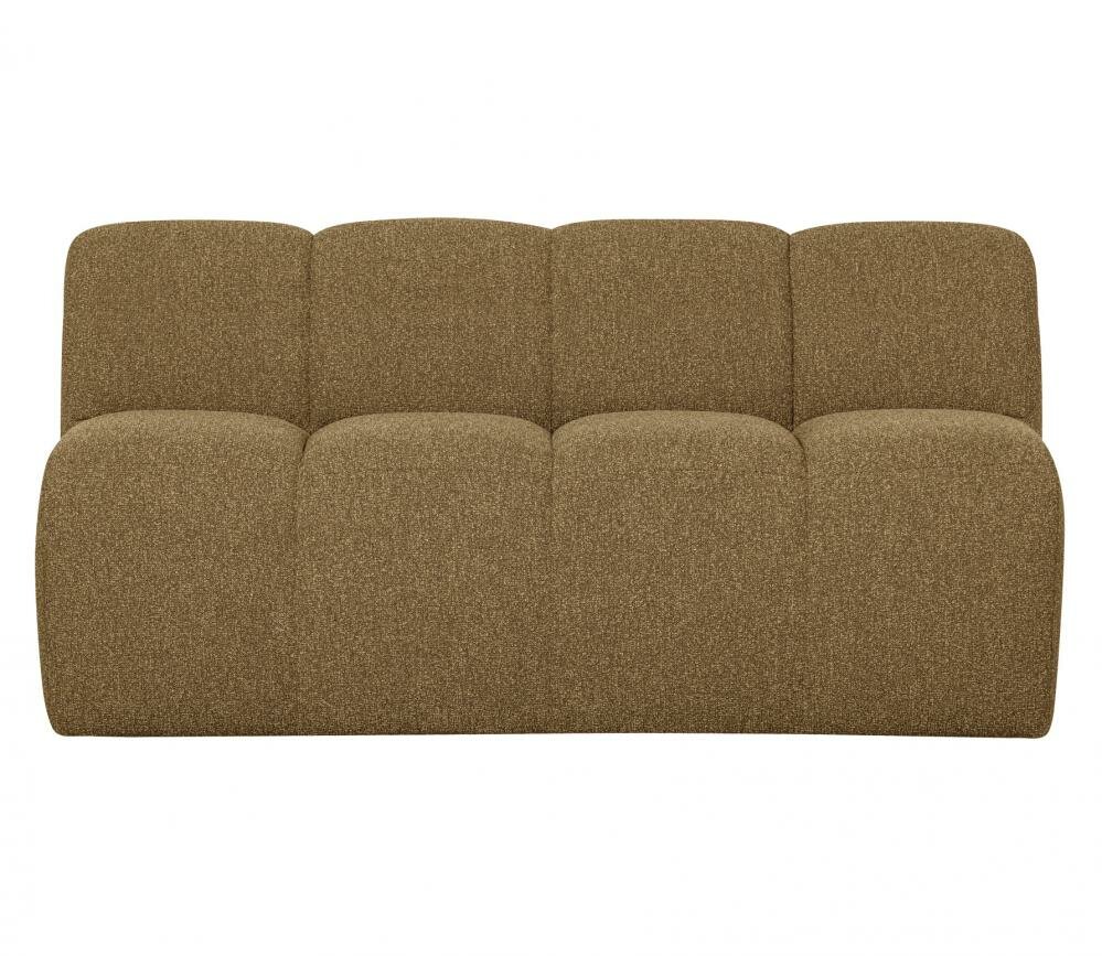WOOOD Mojo Eetbankje 164cm Met Rugleuning Boucl&eacute; Geel/Bruin Melange