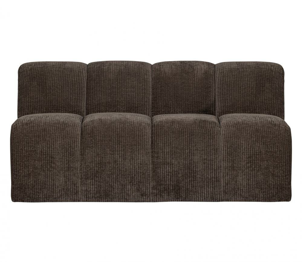 WOOOD Mojo Eetbankje 164cm Met Rugleuning Ribstof Bruin