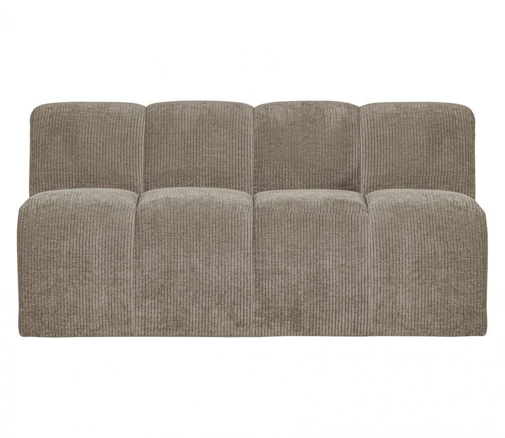 WOOOD Mojo Eetbankje 164cm Met Rugleuning Ribstof Donkerzand