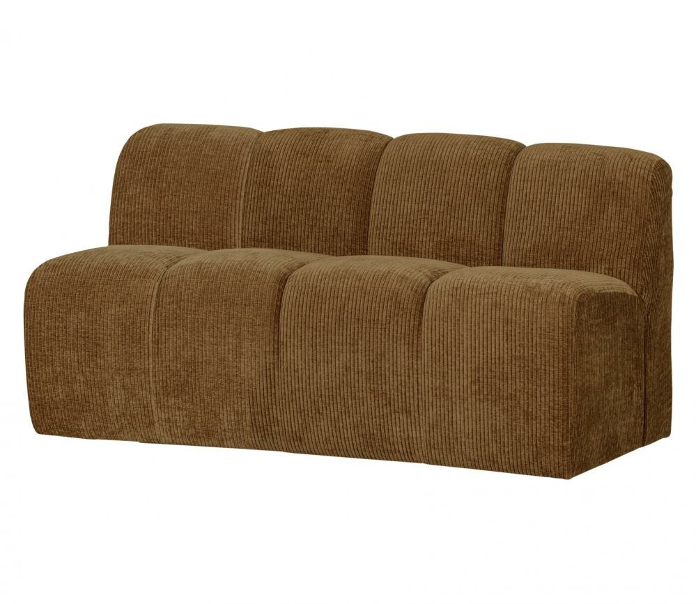 WOOOD Mojo Eetbankje 164cm Met Rugleuning Ribstof Honinggeel