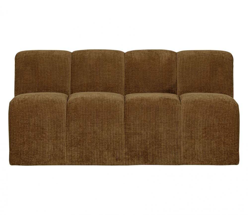 WOOOD Mojo Eetbankje 164cm Met Rugleuning Ribstof Honinggeel