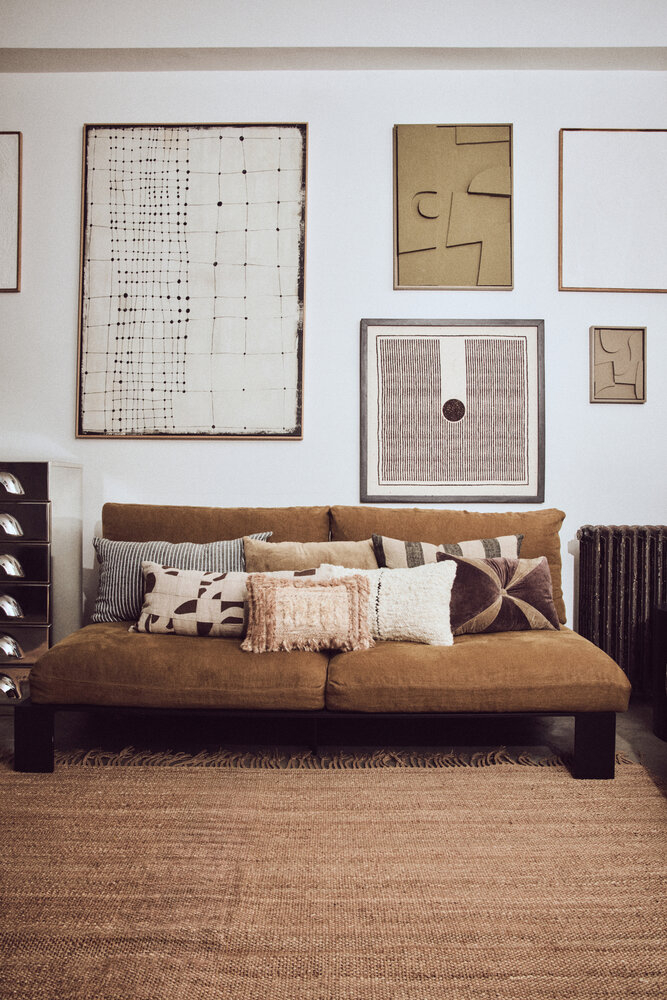 HKLIVING velvet cushion army green 60x40 cm 