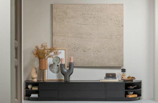 WOOOD Premium Finca Tv Meubel 50cm Grenen Diep Zwart