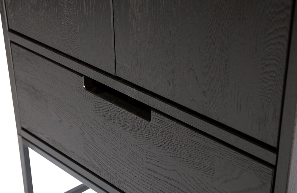 WOOOD Premium Silas hoge kast eiken blacknight 