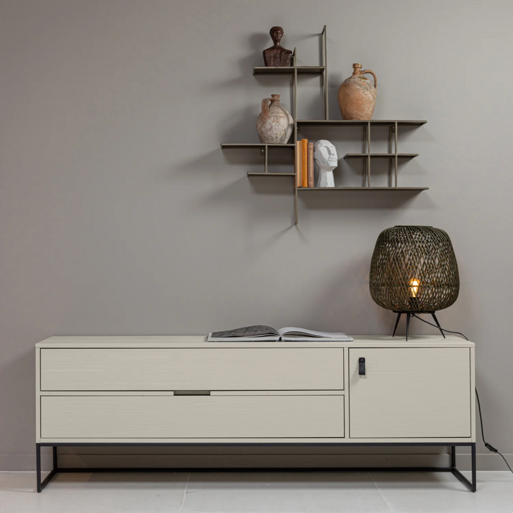 WOOOD Essentials Silas TV Meubel 180cm Grenen Dust