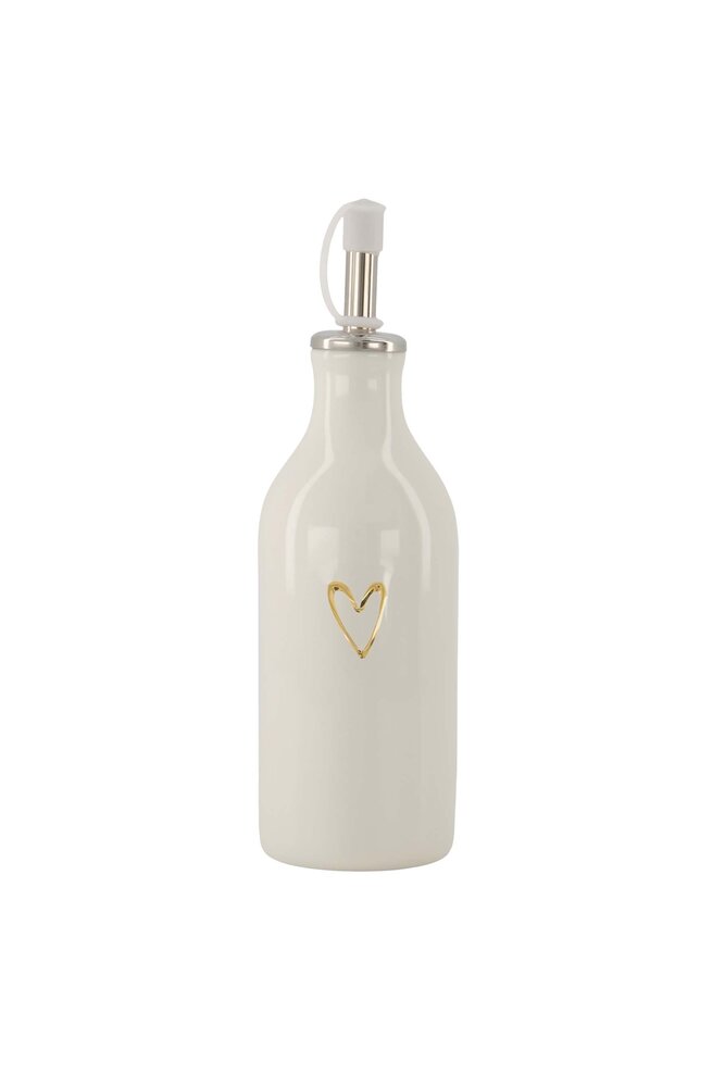 Zusss olie azijn fles keramiek open hartje