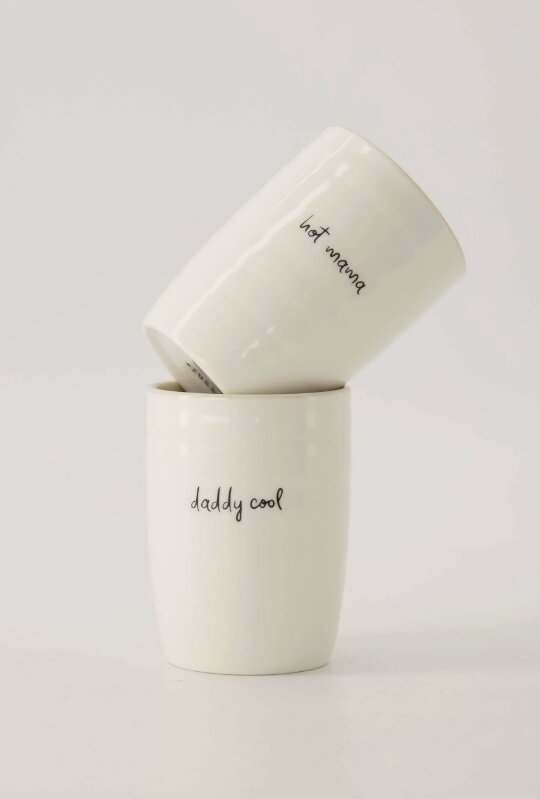 Zusss koffiemok daddy cool wit zand zwart