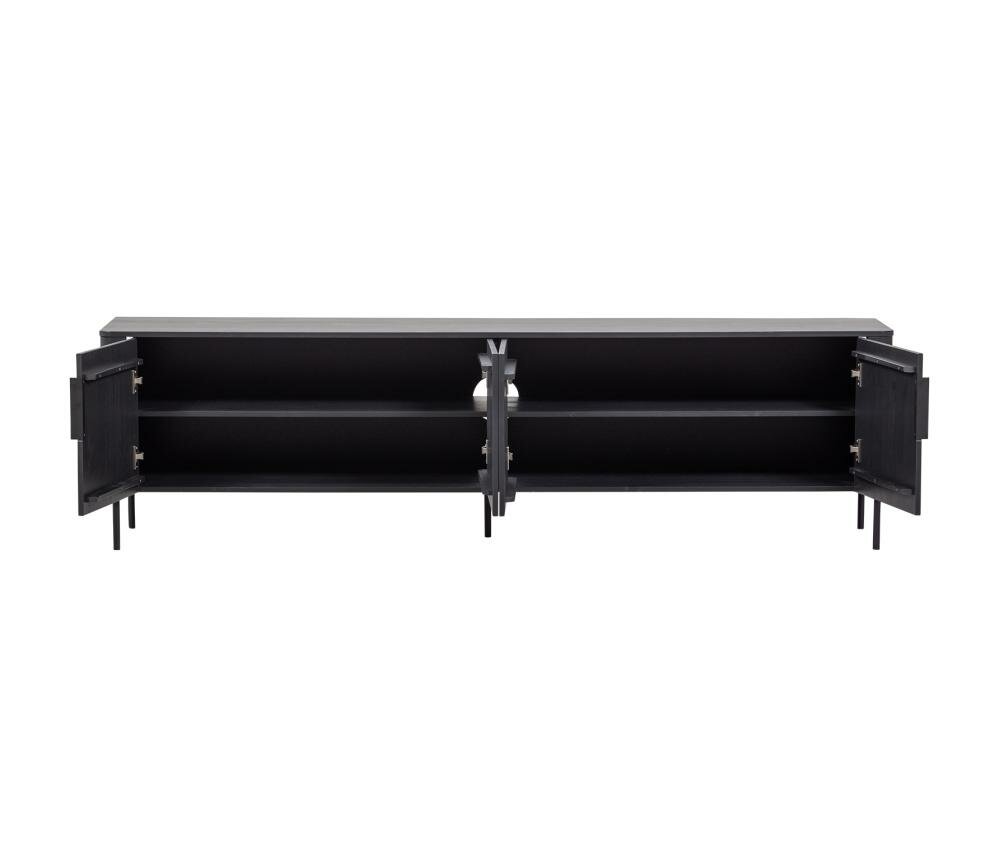 WOOOD Gunnar TV Meubel 200 cm Mat Zwart