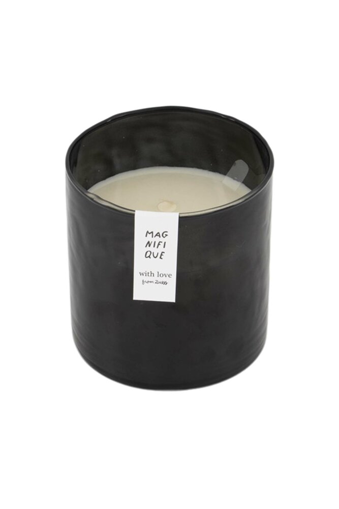 Zusss geurkaars hammered glas antracietgrijs
