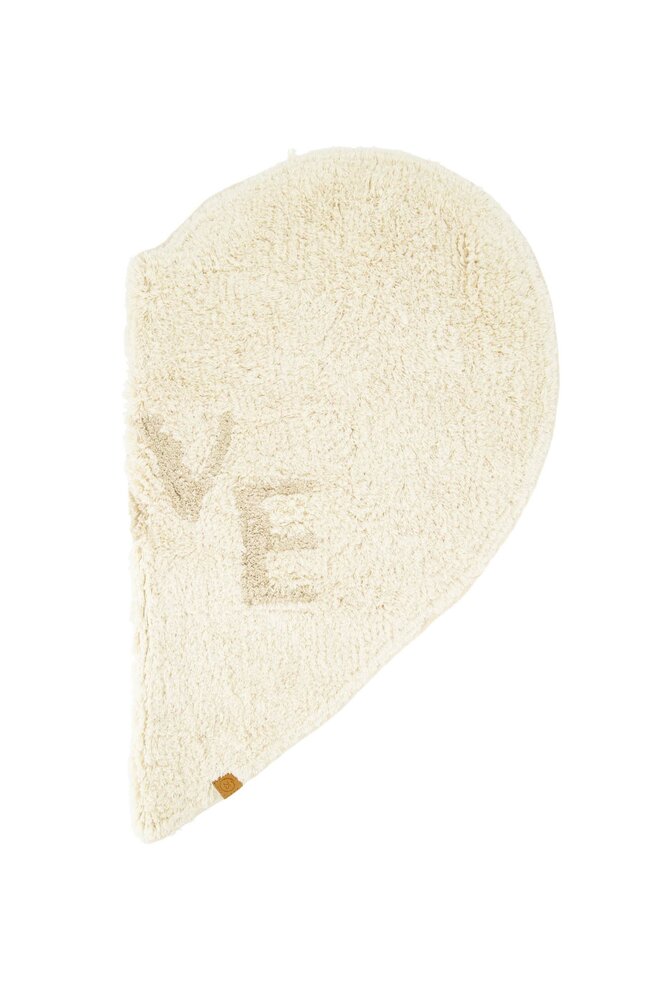 Zusss badmat love hartje off white