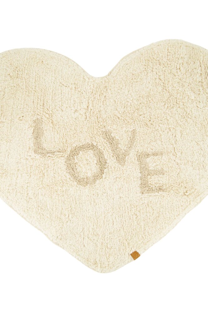 Zusss badmat love hartje off white