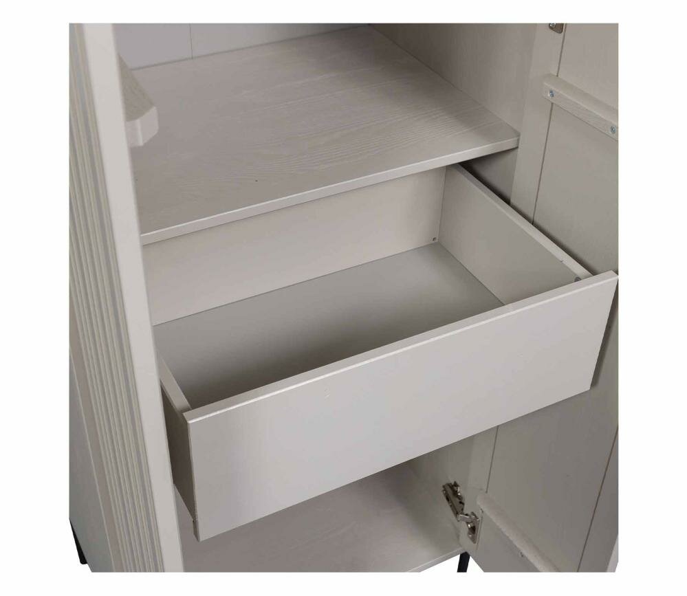 WOOOD New Gravure Hoge Kast Met Lade Grenen Dust