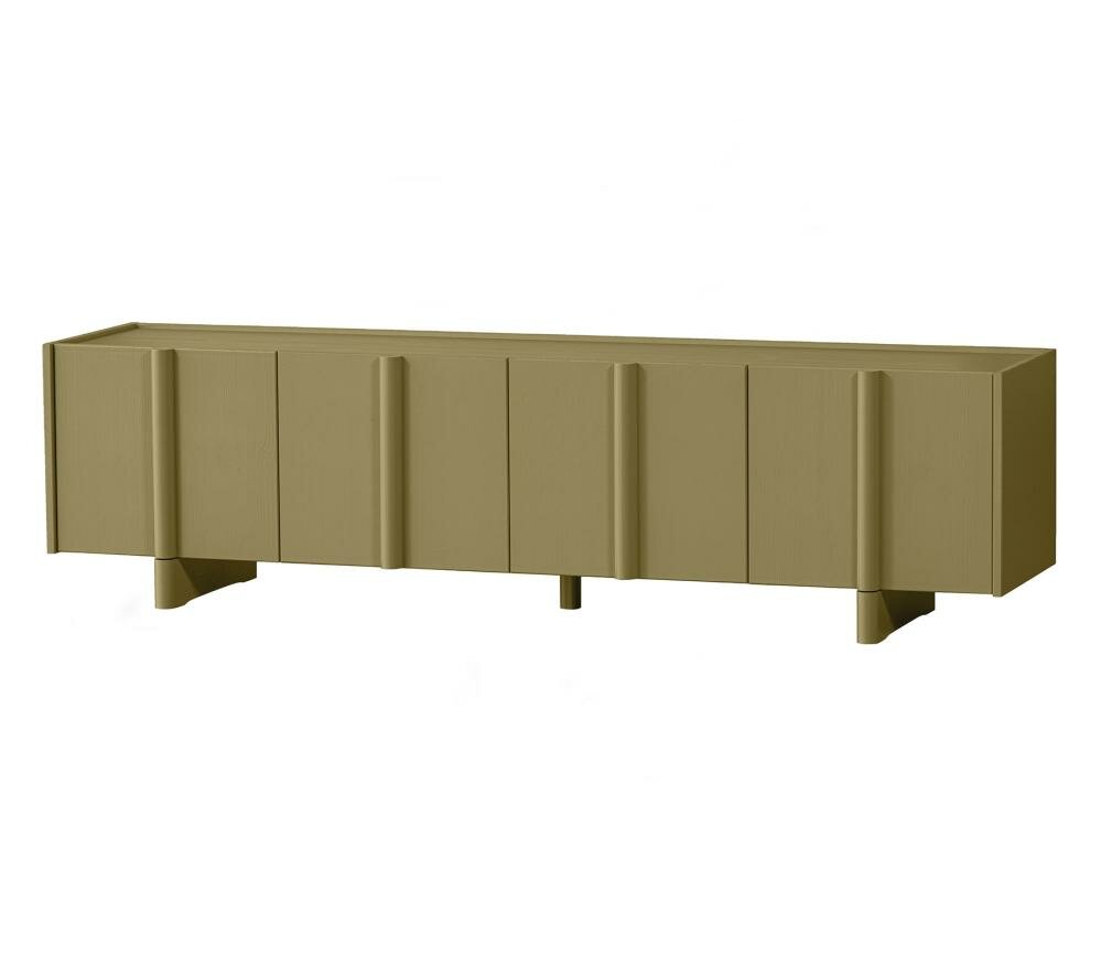 WOOOD Basu TV Meubel Grenen Moss 200cm