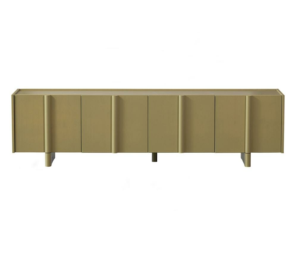 WOOOD Basu TV Meubel Grenen Moss 200cm